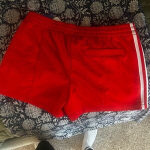 Women’s red firebird ADIDAS shorts - M
